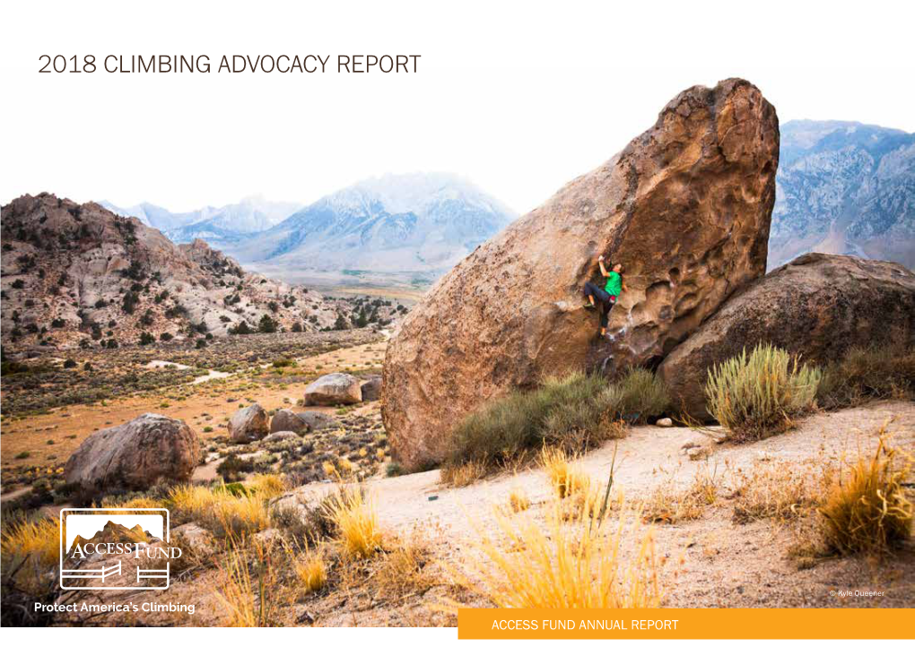 2018 Climbing Advocacy Report