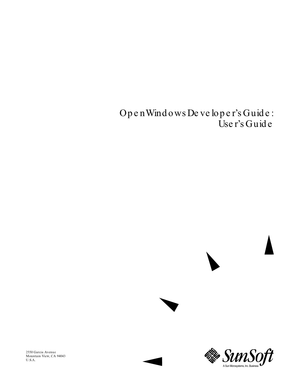 Openwindows Developer's Guide: User's Guide