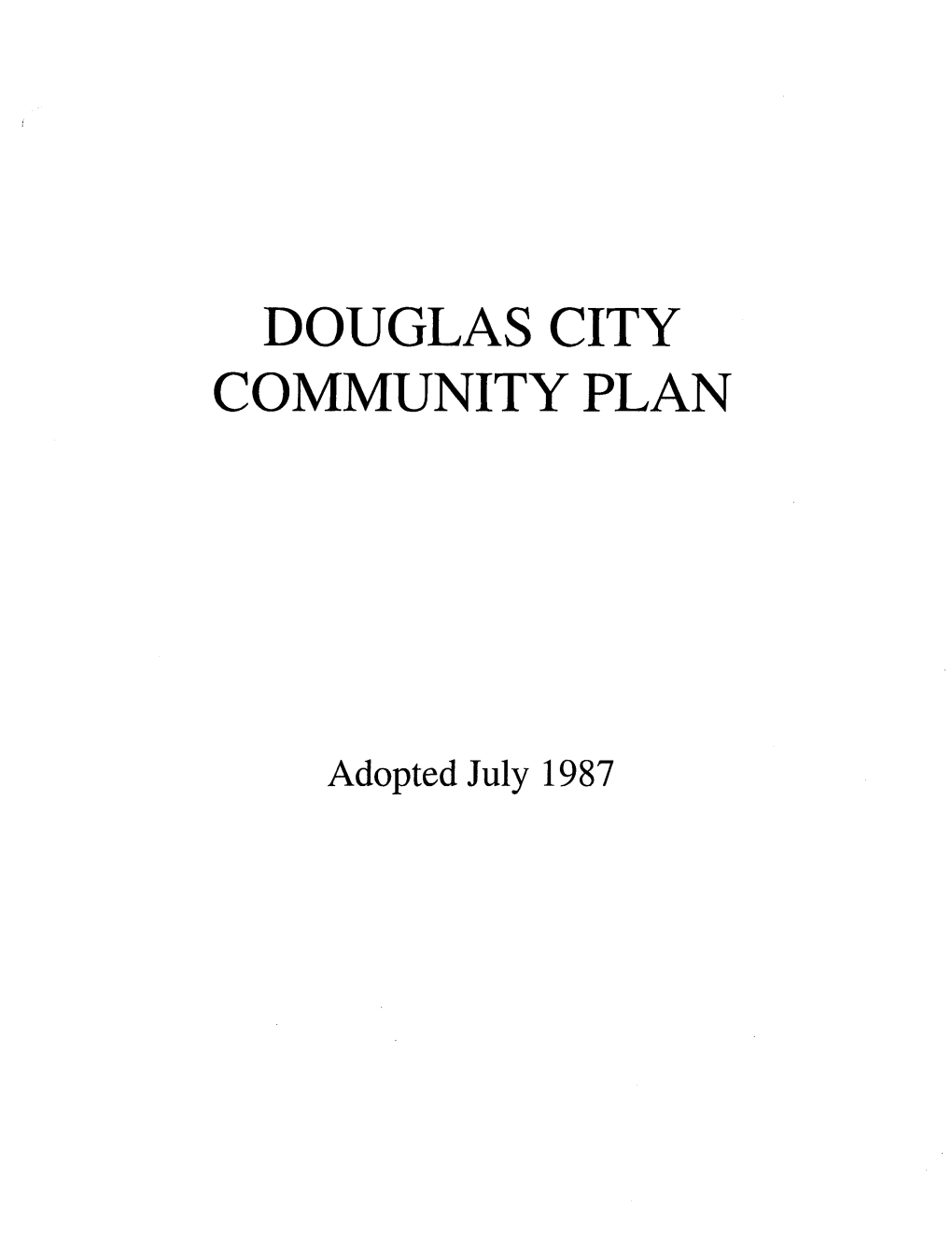 Douglas City Community Plan