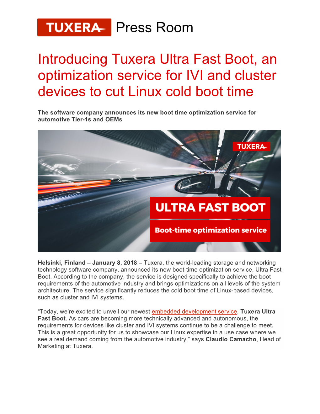 Introducing Tuxera Ultra Fast Boot, an Optimization Service for IVI and Cluster Devices to Cut Linux Cold Boot Time
