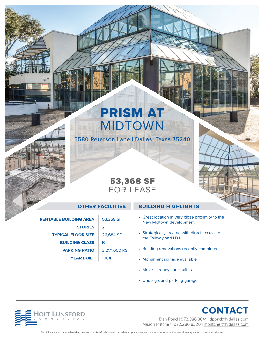 PRISM at MIDTOWN 5580 Peterson Lane | Dallas, Texas 75240