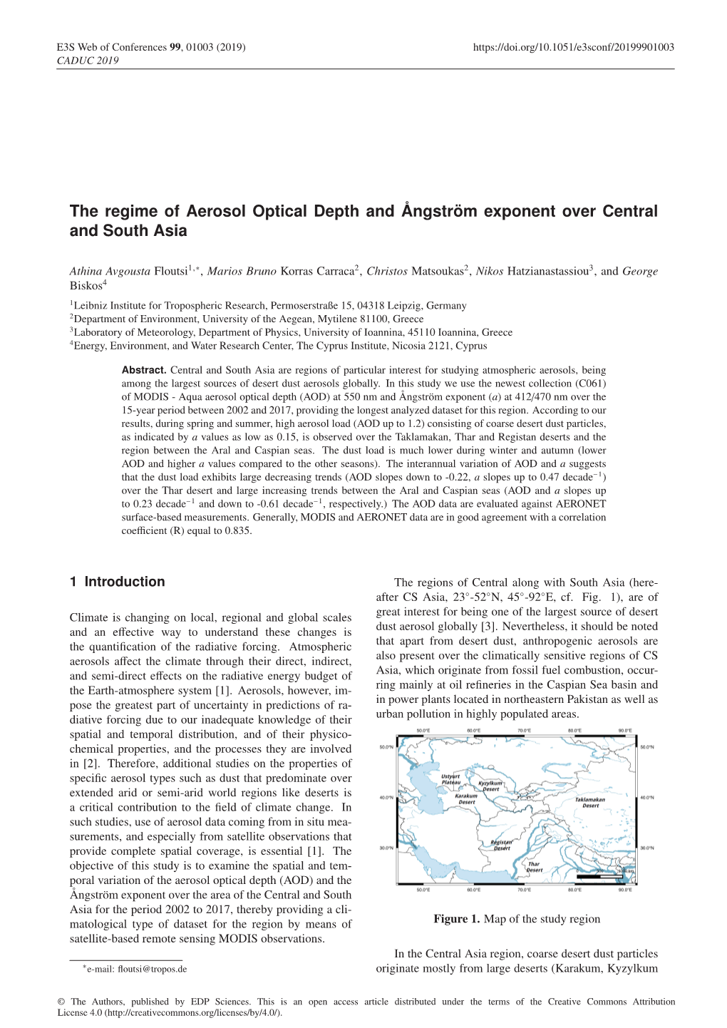 The Regime of Aerosol Optical Depth and Ångström Exponent Over Central and South Asia