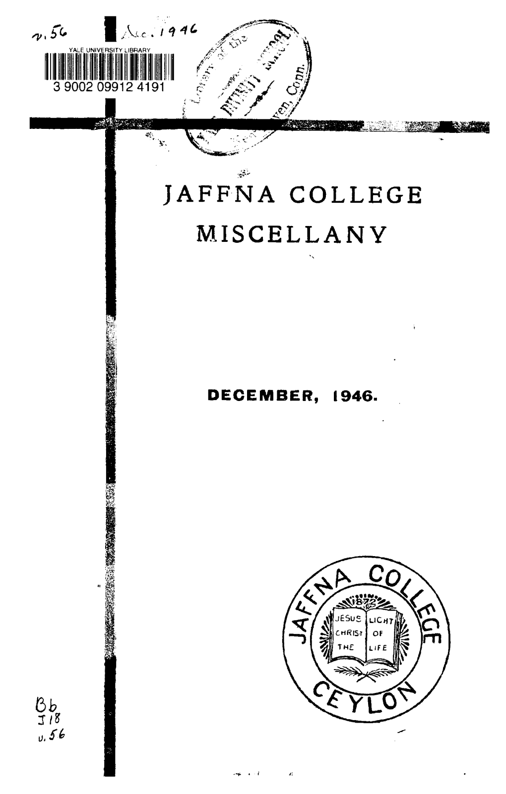 Jaffna College Miscellany