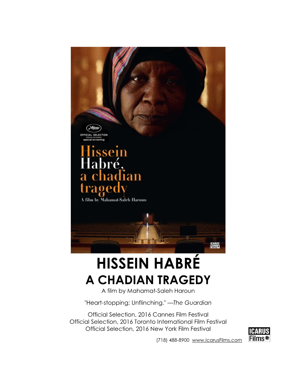 HISSEIN HABRÉ a CHADIAN TRAGEDY a Film by Mahamat-Saleh Haroun