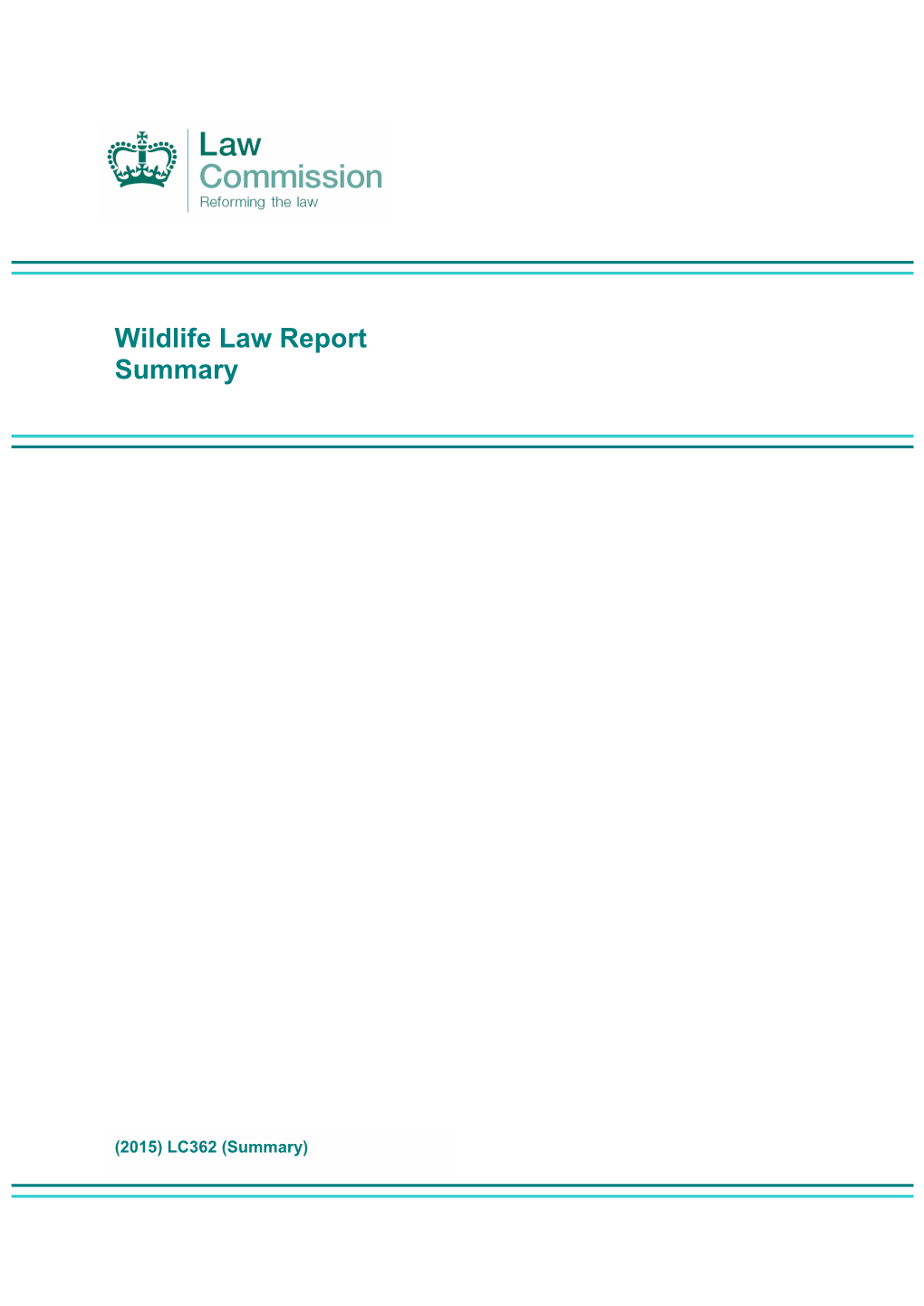 Wildlife Law Report Summary