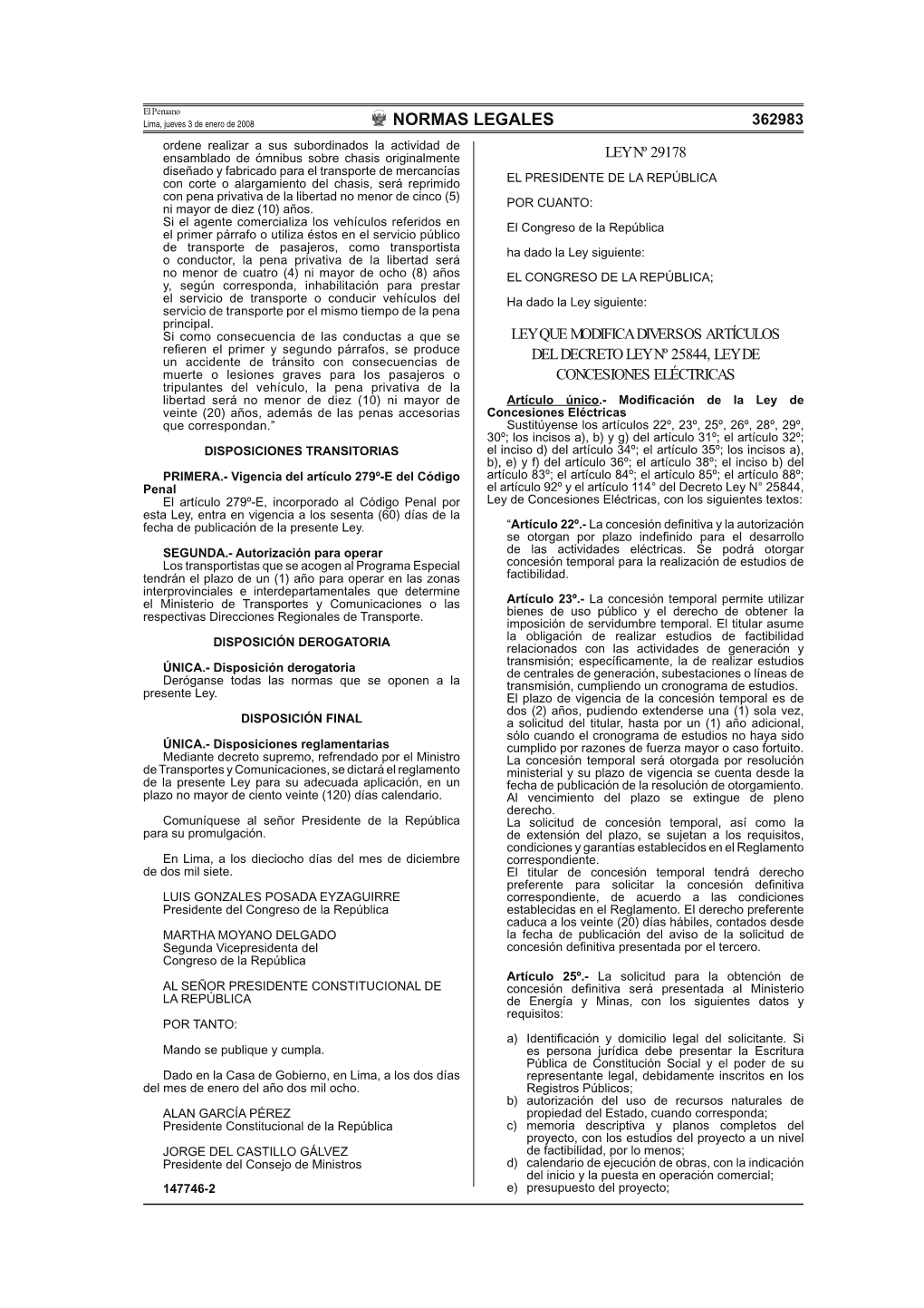 Ley Nro 29178 Ley Que Modifica Diversos Artículos Del D.L. Nro