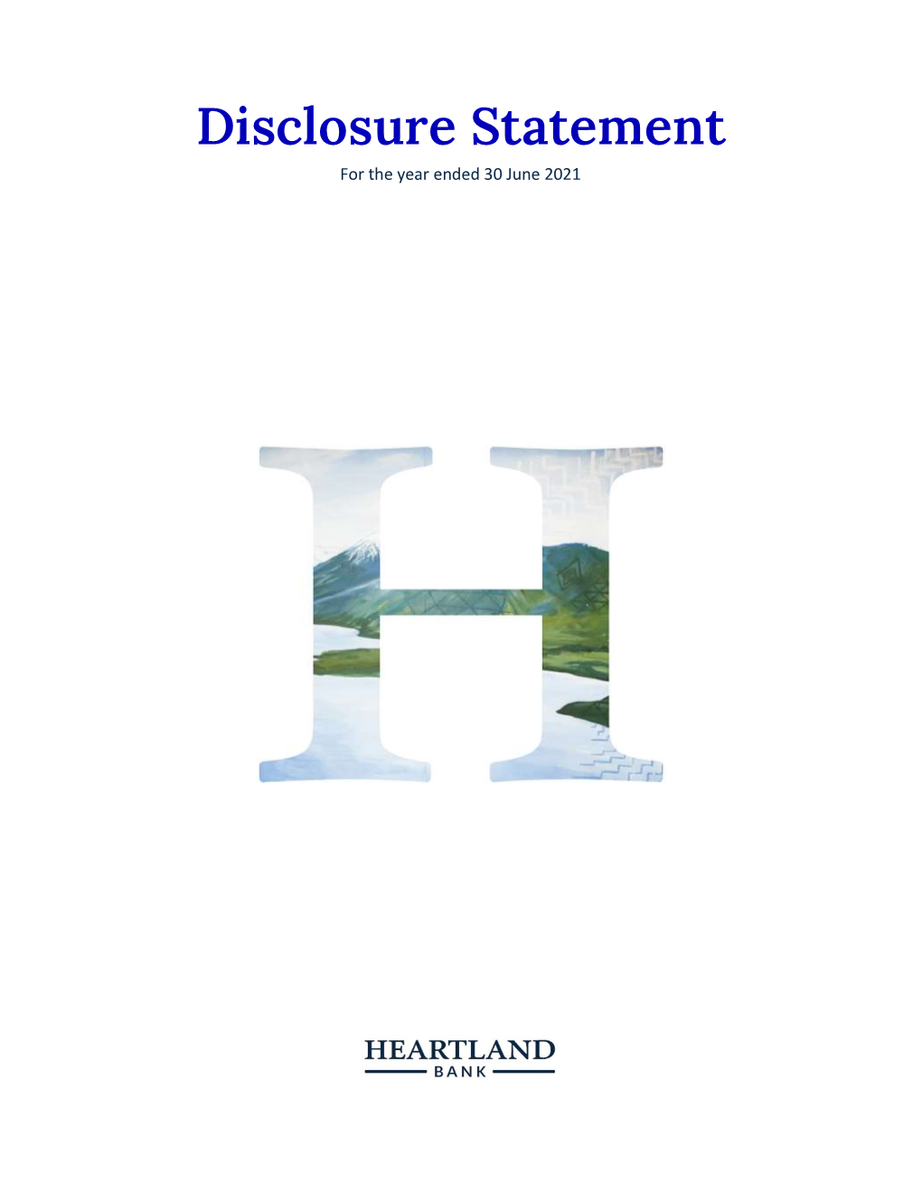 Heartland Bank Disclosure Statement