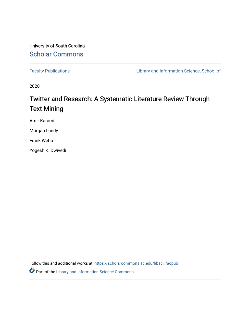 Twitter and Research: a Systematic Literature Review Through Text Mining