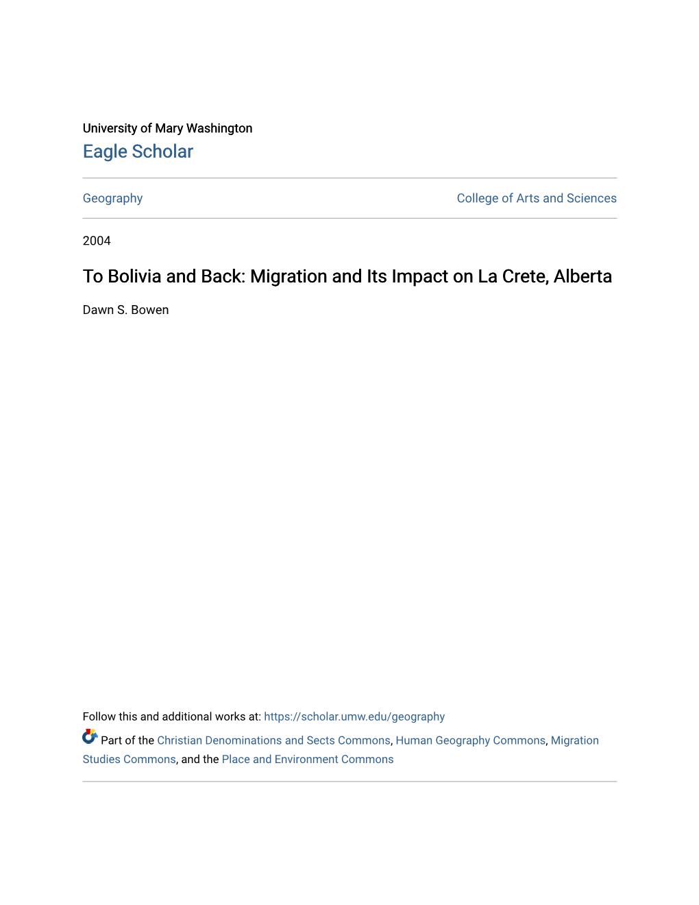 Migration and Its Impact on La Crete, Alberta