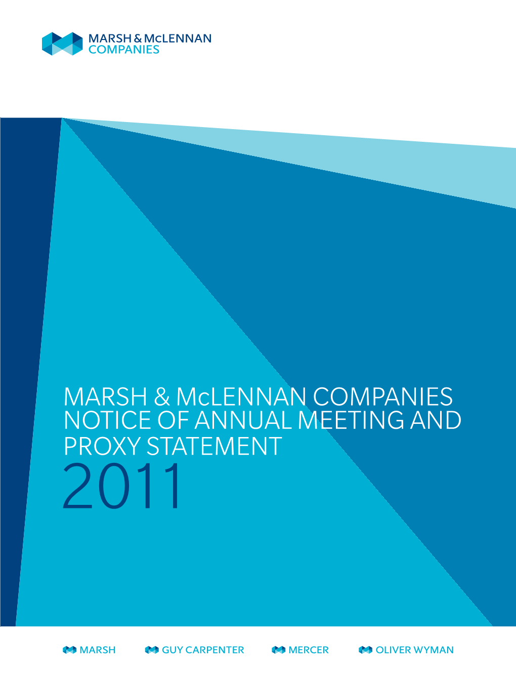 MARSH & Mclennan COMPANIES NOTICE of ANNUAL MEETING