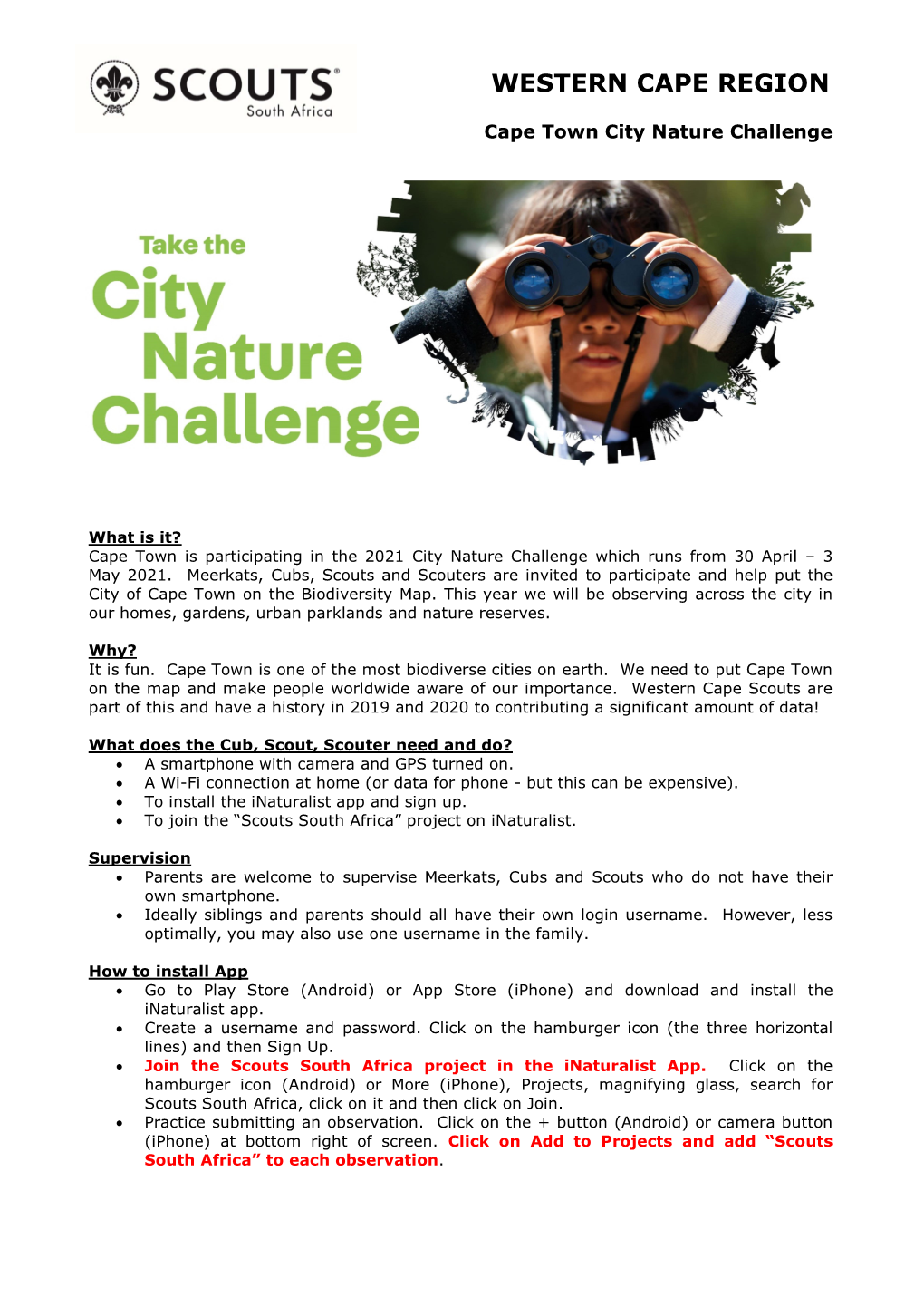 Cape Town City Nature Challenge