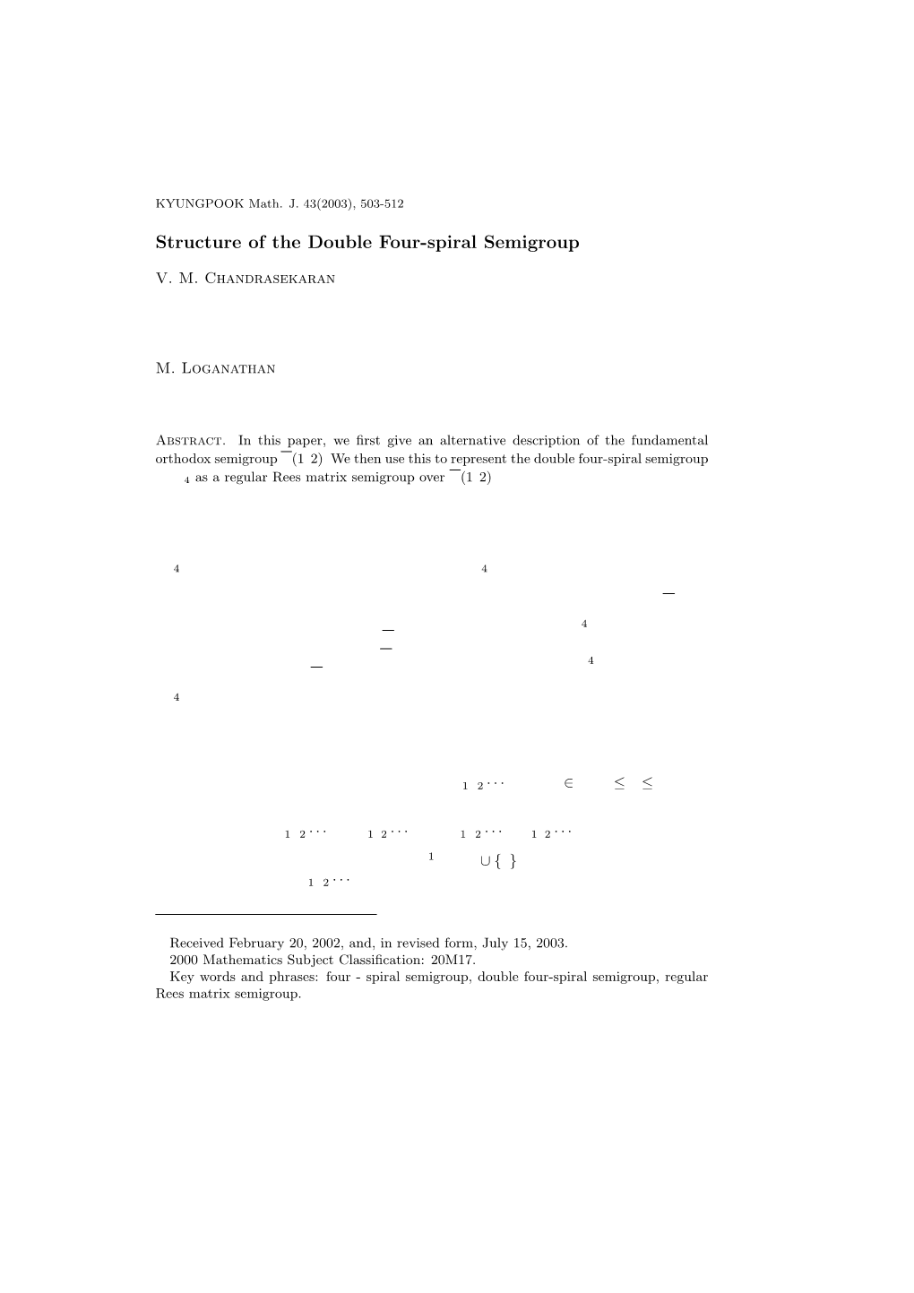 Structure of the Double Four-Spiral Semigroup