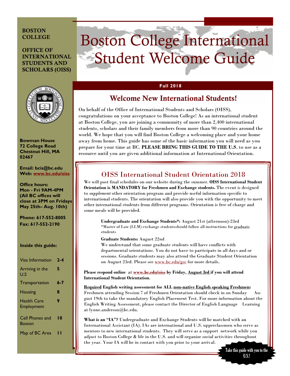 Welcome-Guide Fall 2018.Pub