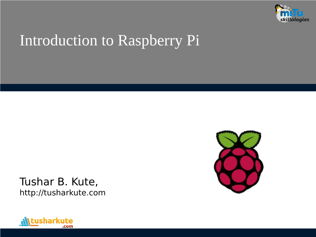 Introduction to Raspberry Pi