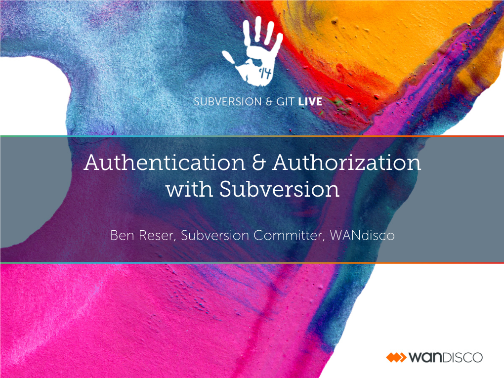 Authentication & Authorization with Subversion