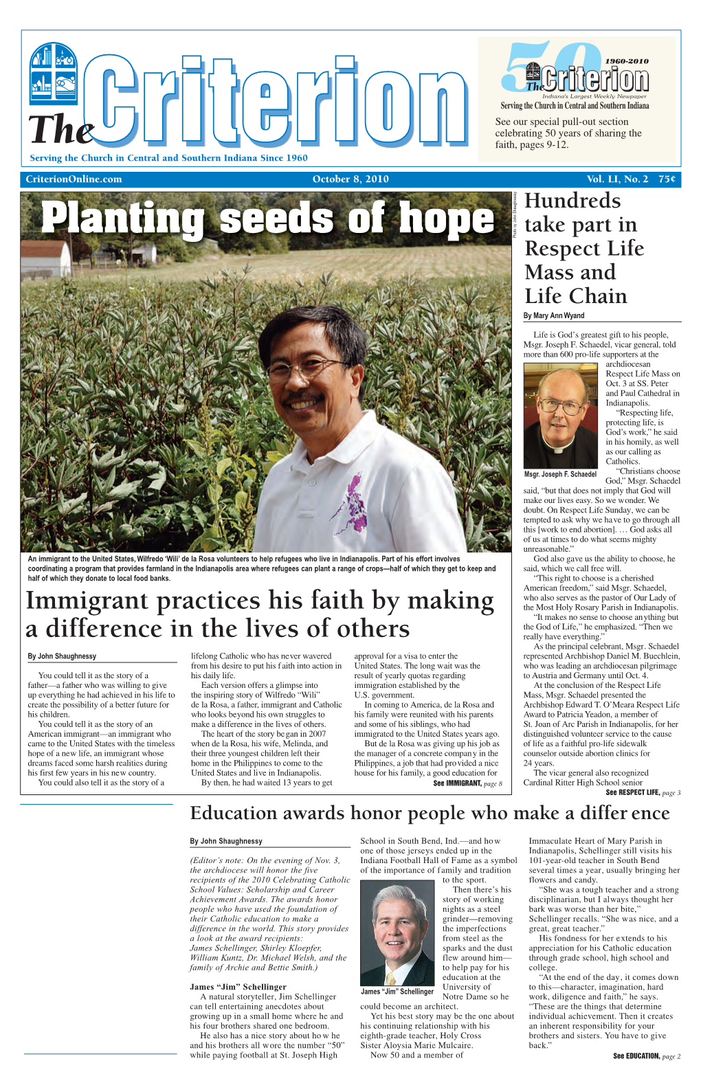 Immigrant Practices His Faith by Making a Difference in the Lives Of