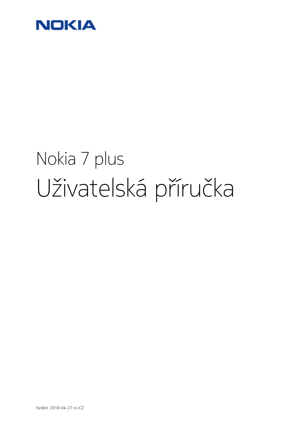 Nokia 7 Plus Uživatelská Příručka