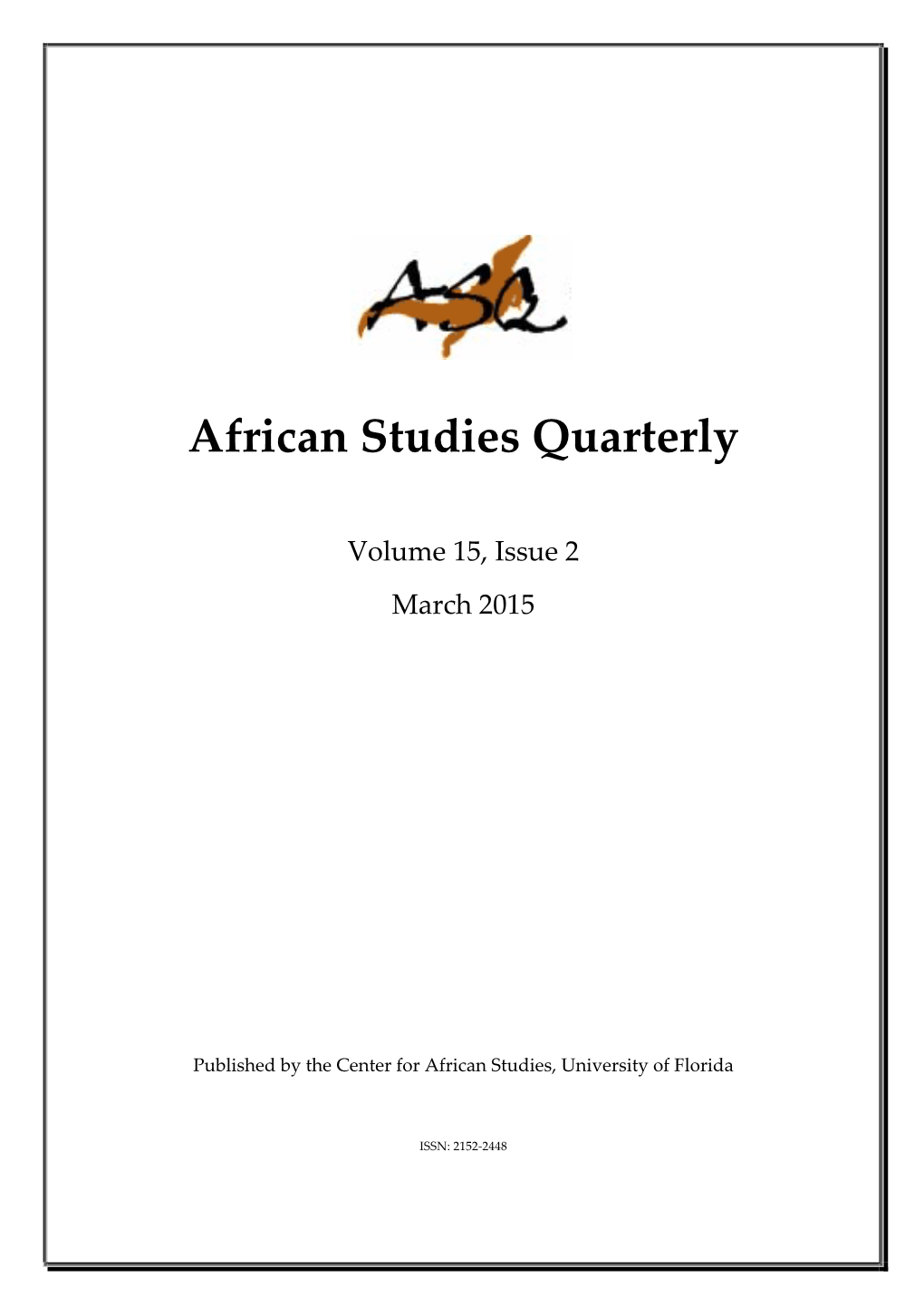 African Studies Quarterly