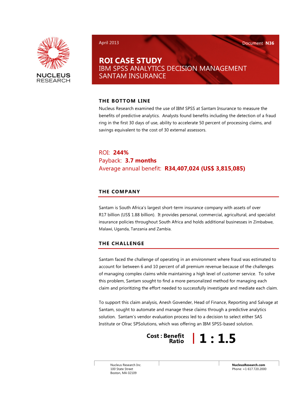 Read Nucleus R. ROI Case Study