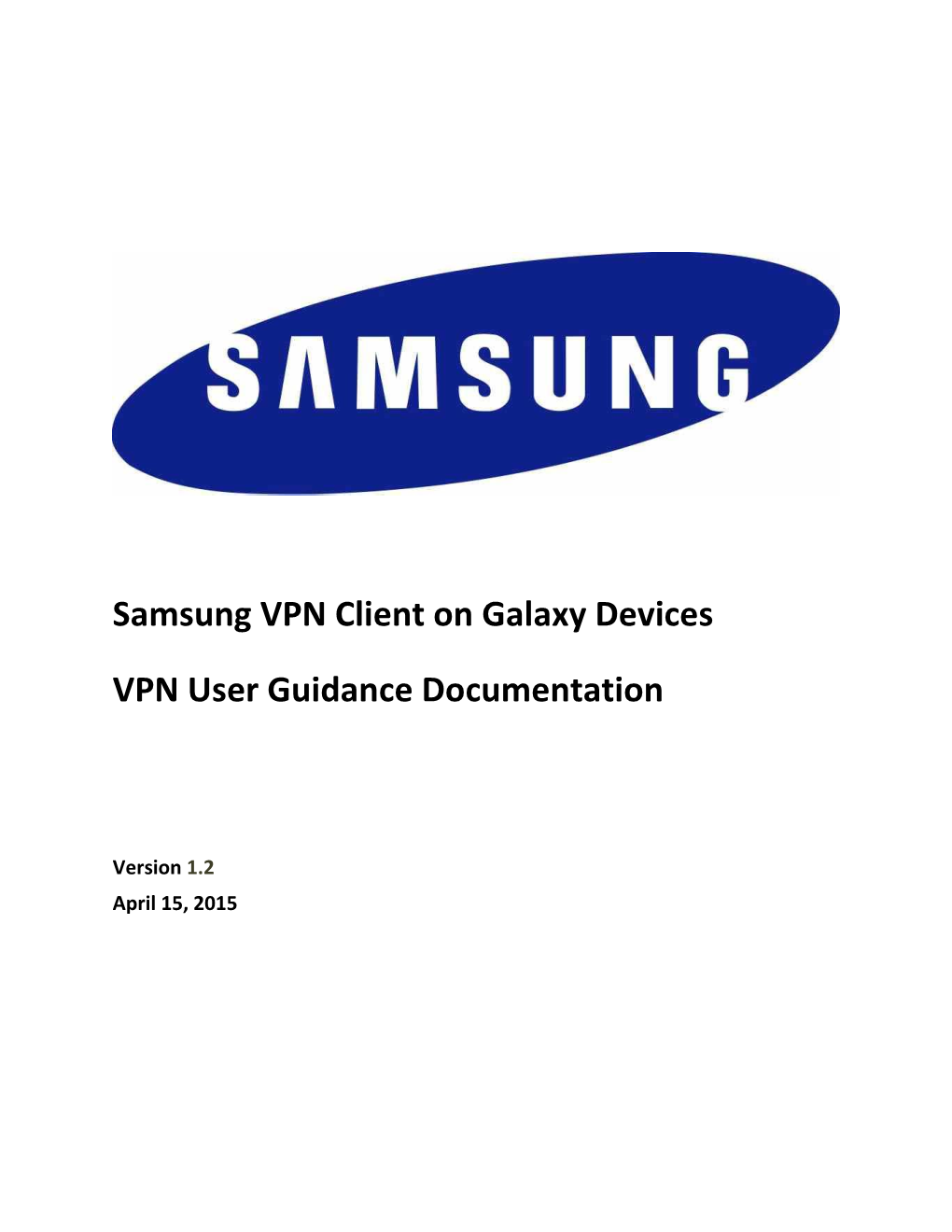 Samsung VPN Client on Galaxy Devices