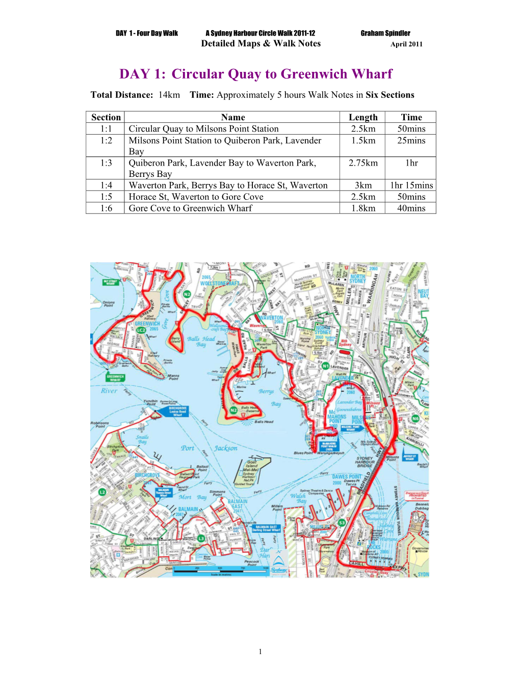 Circular Quay to Greenwich Wharf