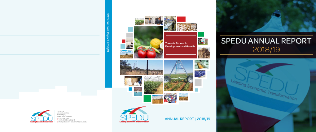 SPEDU Annual Report 2018/19 SPEDU Annual Report