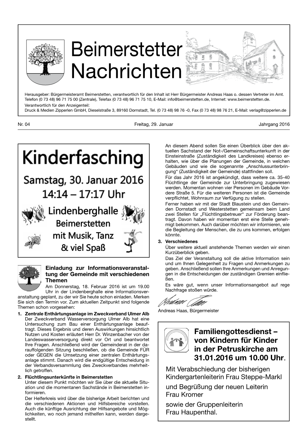 Mitteilungsblatt KW 4