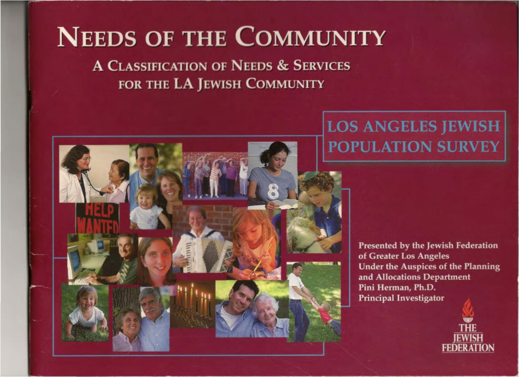 Los Angeles Jewish Population Survey 1997 Community Needs