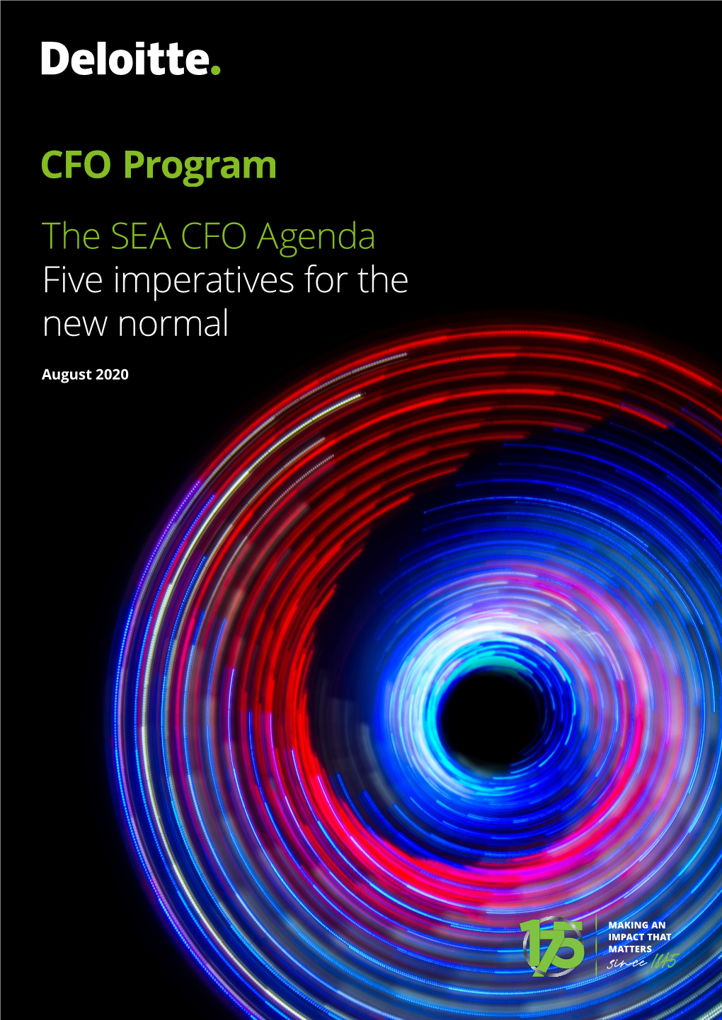 The SEA CFO Agenda Five Imperatives for the New Normal