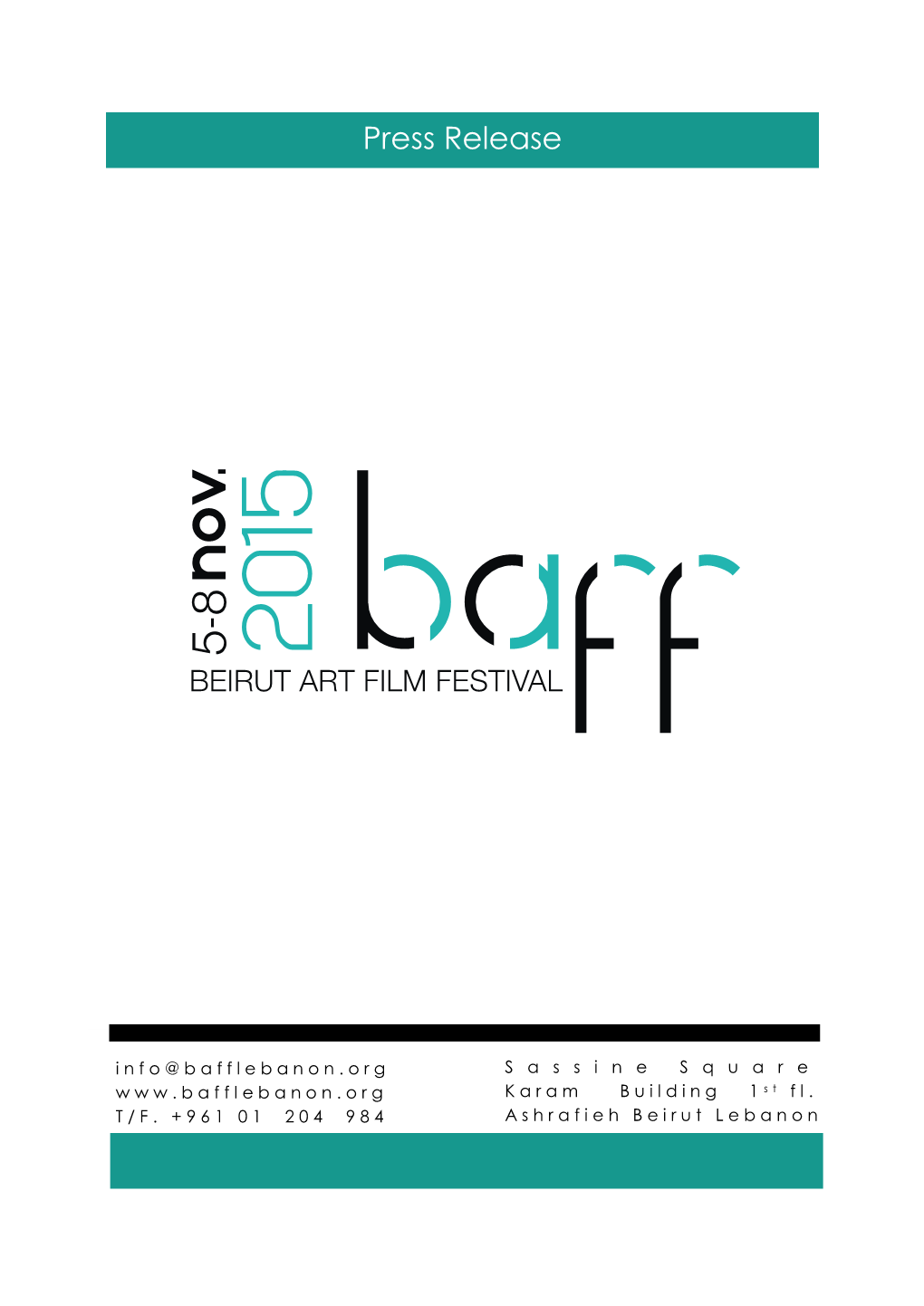 Press Release of the Festival