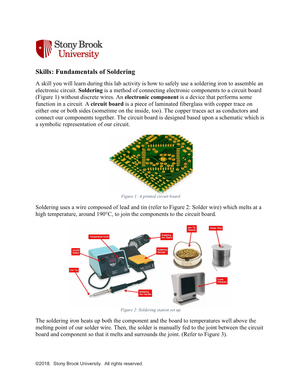 Fundamentals of Soldering a Skill You Will Learn During This Lab Activity Is How to Safely Use a Soldering Iron to Assemble an Electronic Circuit