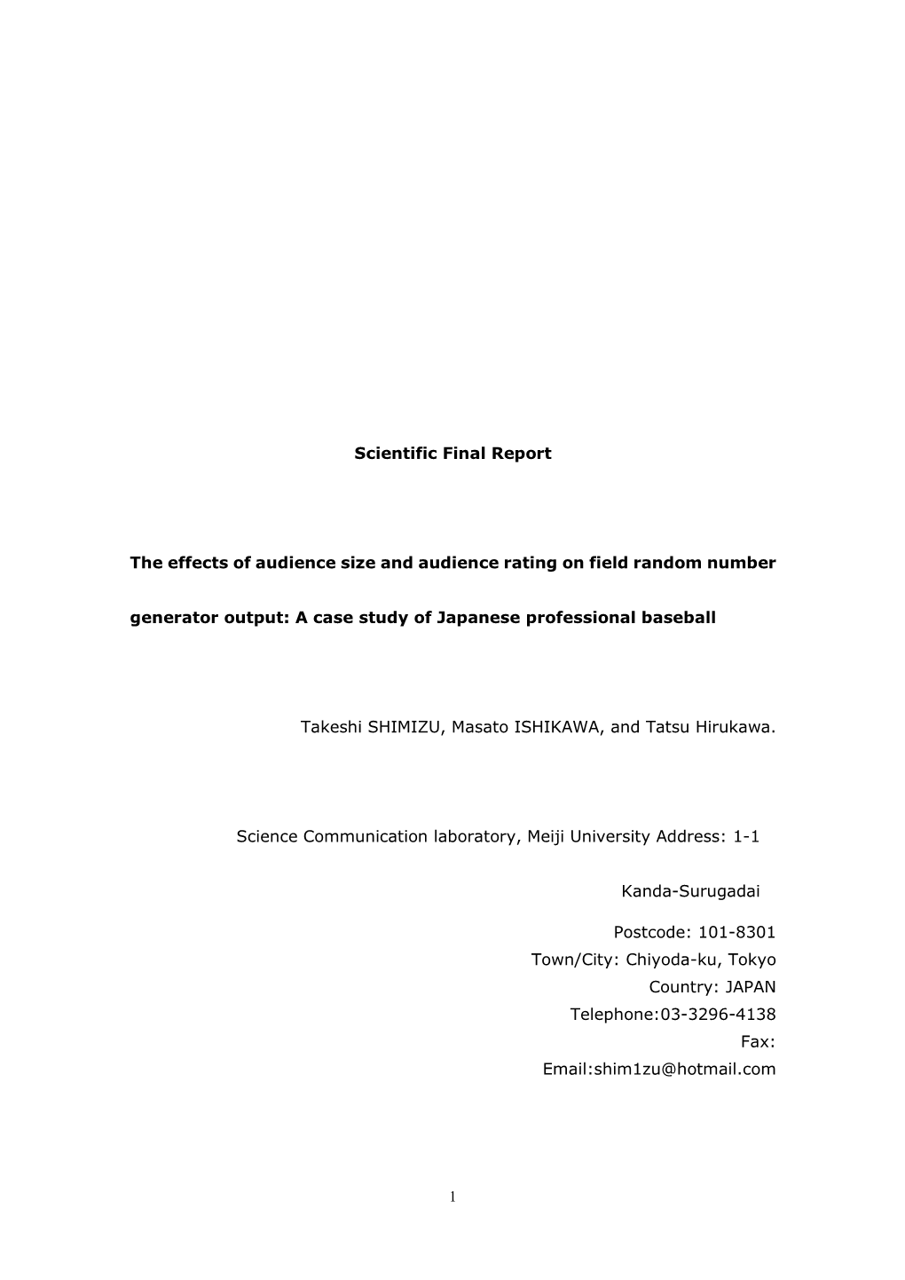 A Case Study of Japanese Professional Baseball