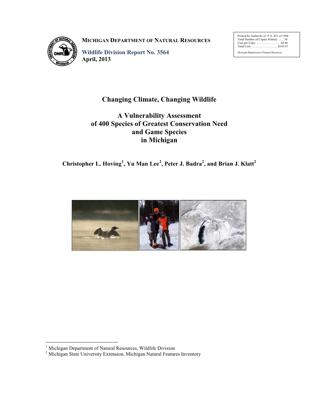 Changing Climate, Changing Wildlife