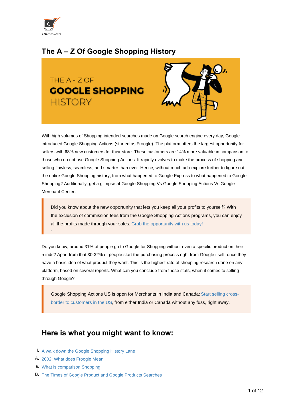 The a – Z of Google Shopping History Here Is What