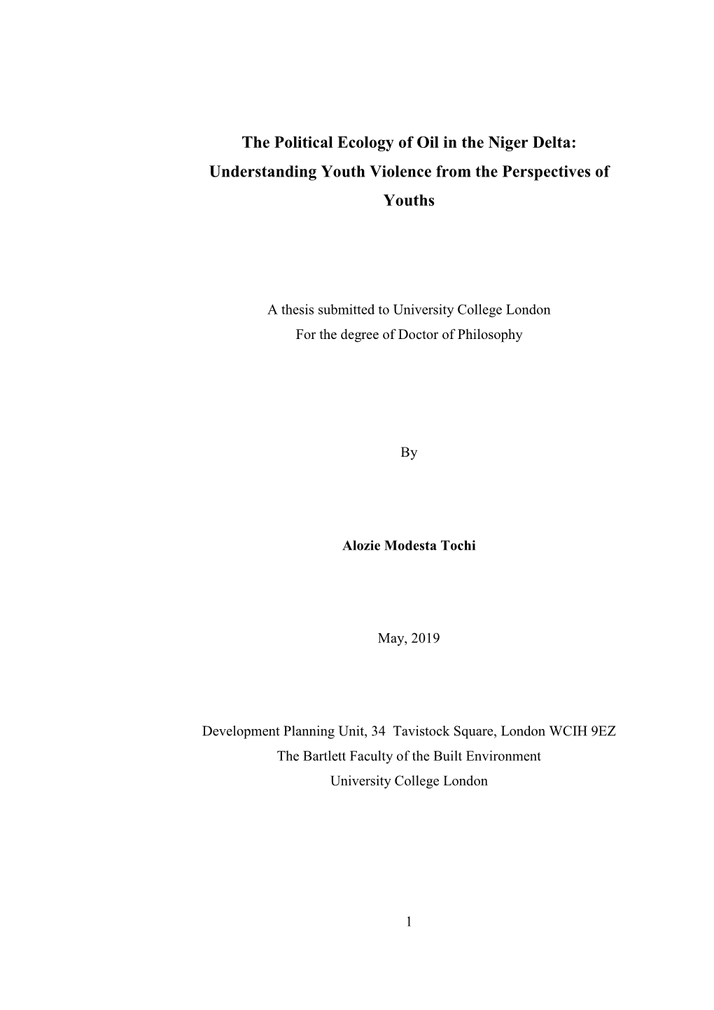 Thesis , with Minor Corrections Submitted to Research Degrees