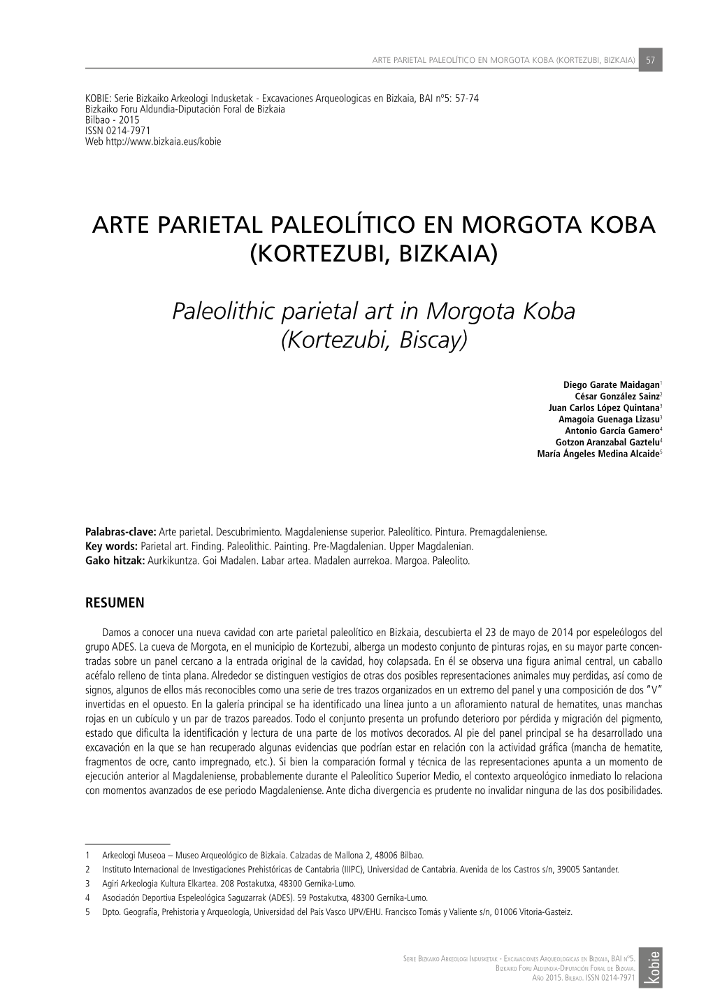 Arte Parietal Paleolítico En Morgota Koba (Kortezubi, Bizkaia) 57