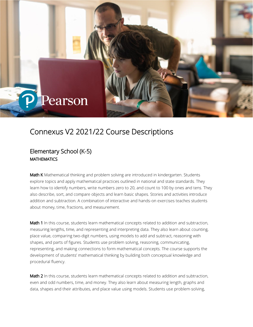 Connexus V2 2021/22 Course Descriptions