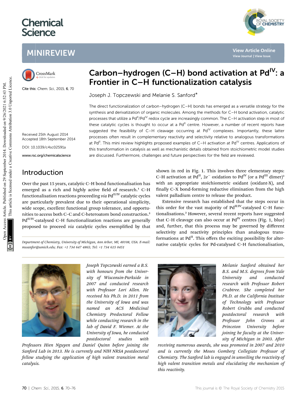 Bond Activation at Pdiv: a Frontier in C–H