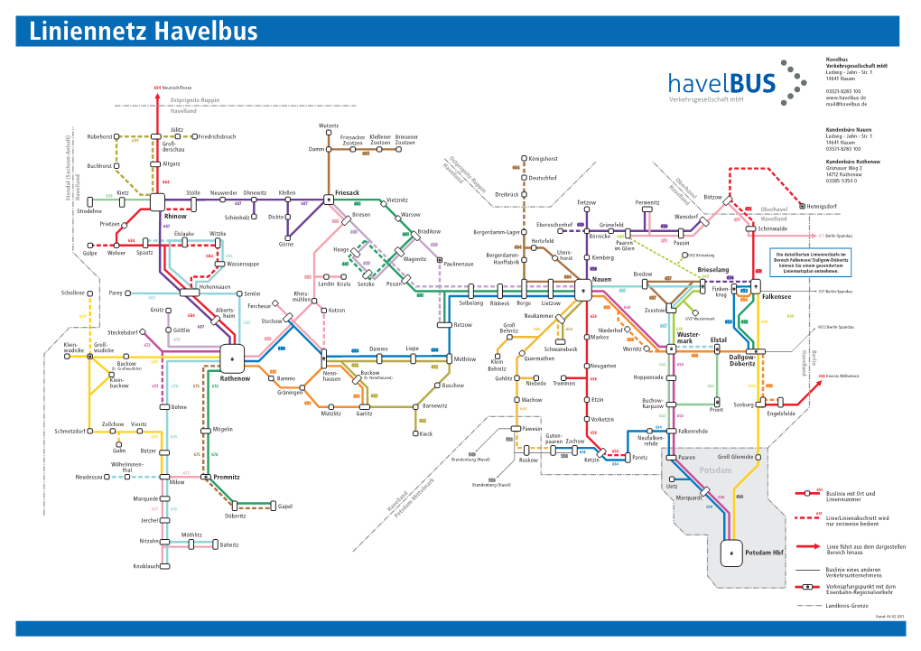 Liniennetz Havelbus