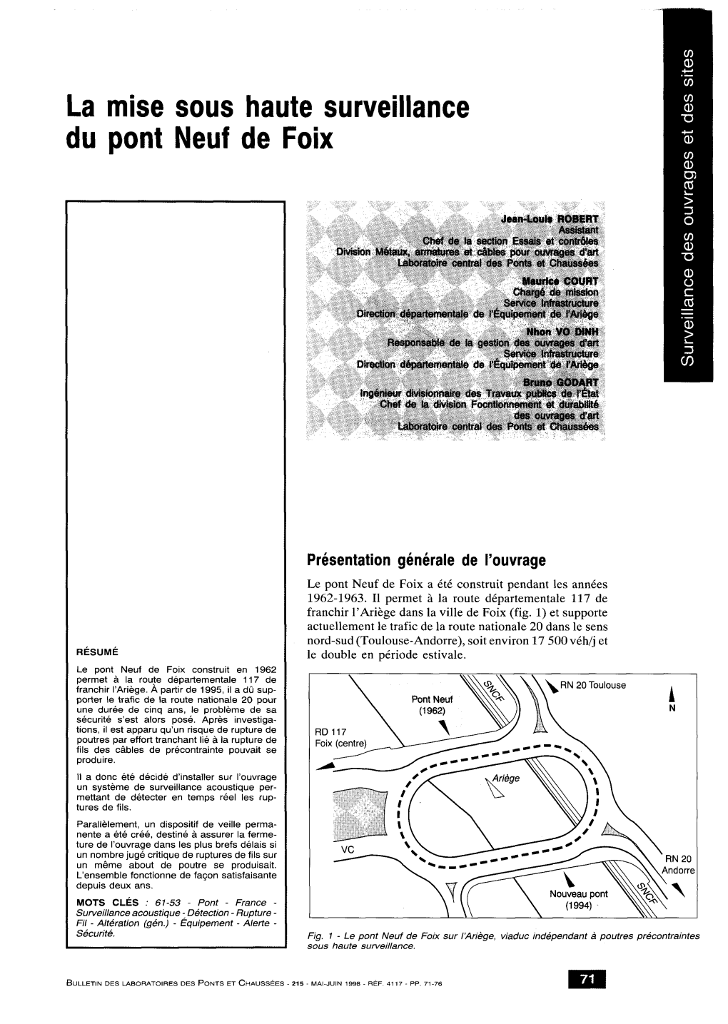 La Mise Sous Haute Surveillance Du Pont Neuf De Foix