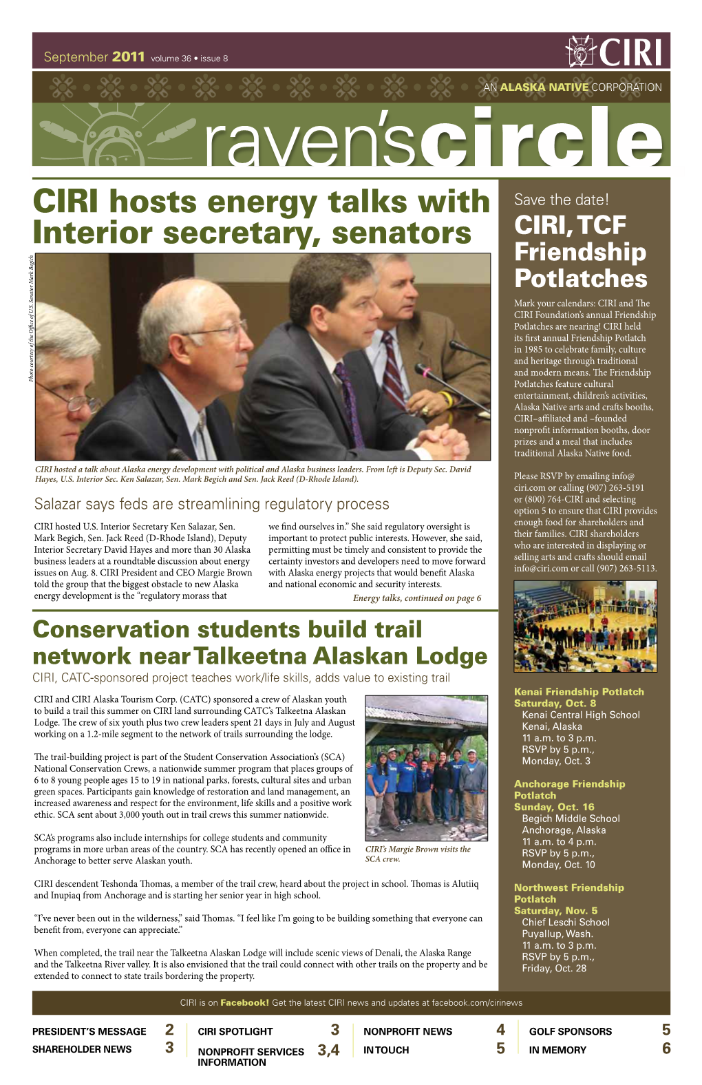 CIRI Hosts Energy Talks with Interior Secretary, Senators