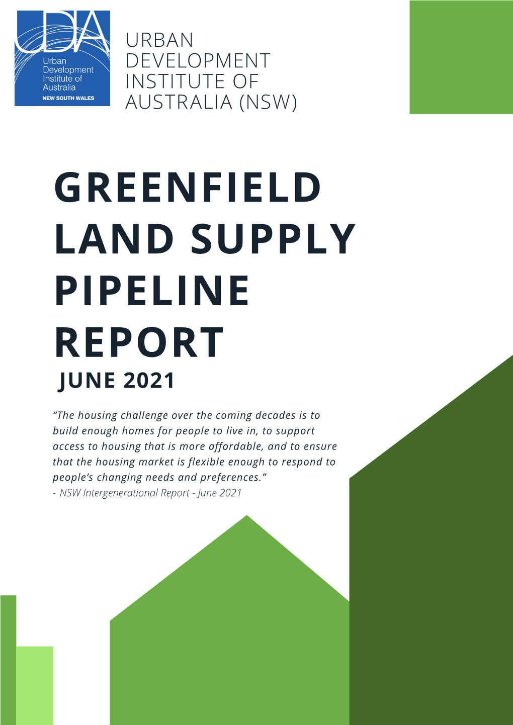 Greenfield Land Supply Pipeline Report June 2021