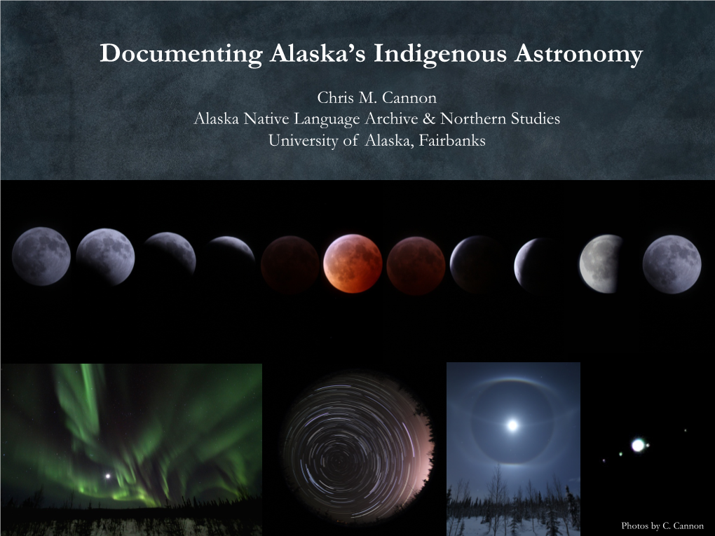 Documenting Alaska's Indigenous Astronomy