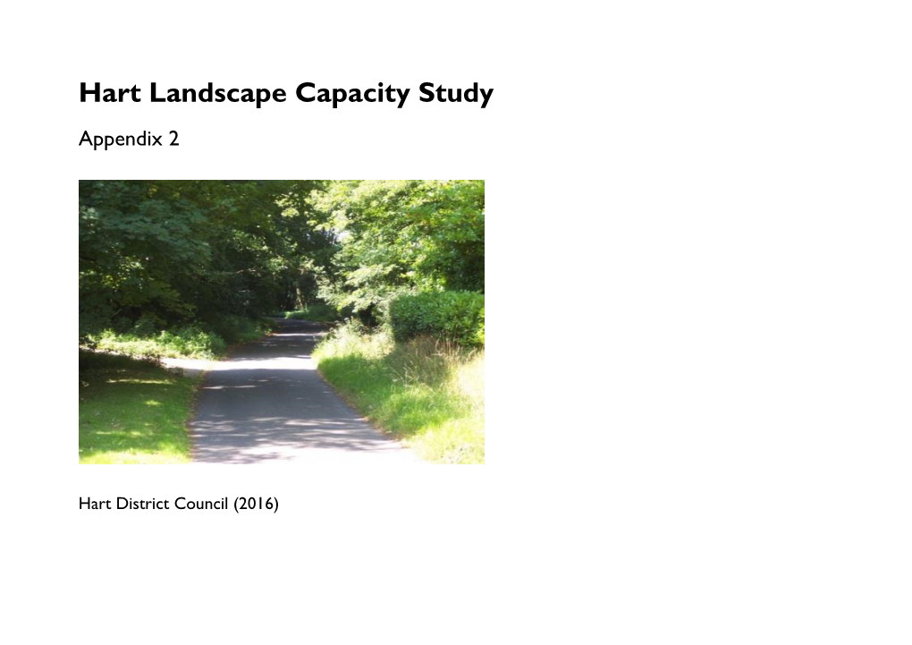 Landscape Capacity Study 2016