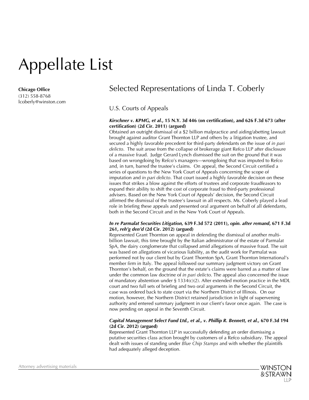 Appellate List