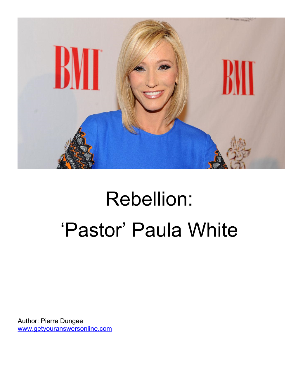 'Pastor' Paula White