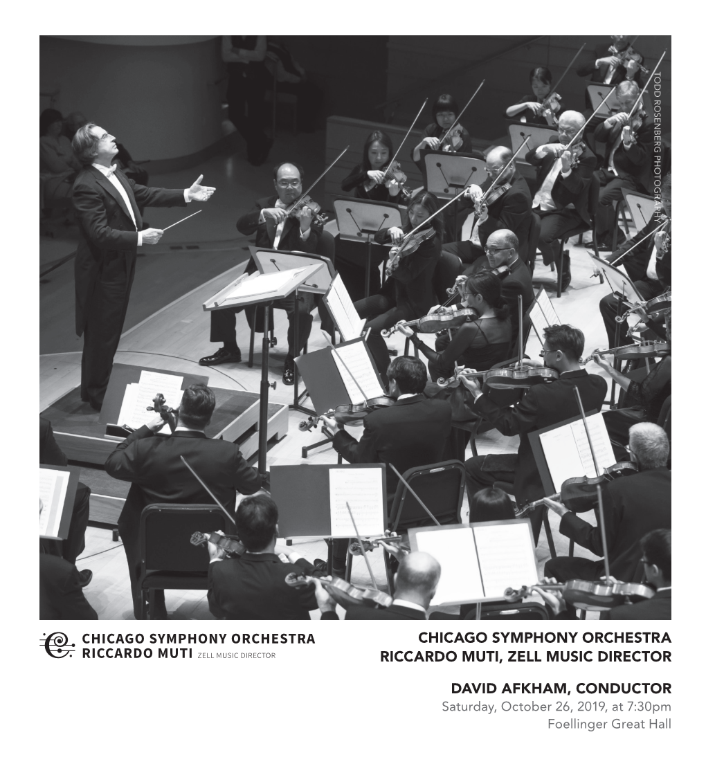 Program Chicago Symphony Orchestra Riccardo Muti, Zell Music Director