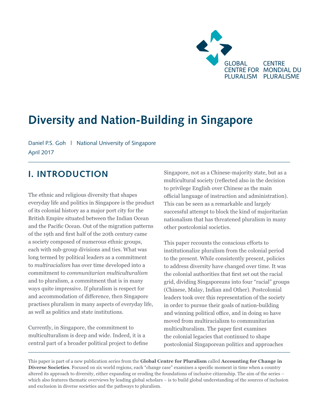 Diversity and Nation-Building in Singapore