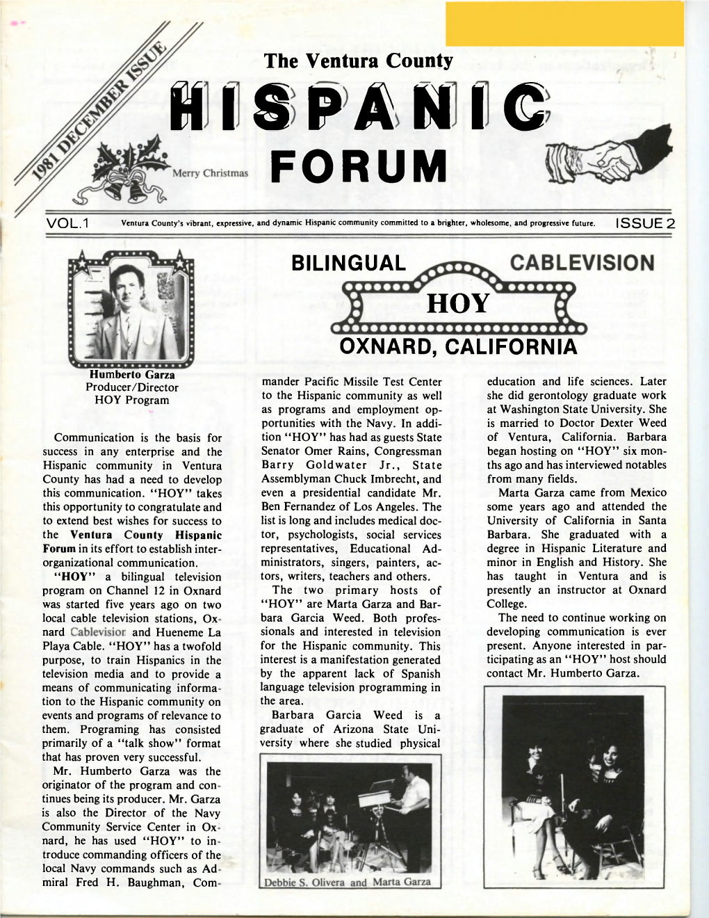 The Ventura County HISPANIC 1981 FORUM