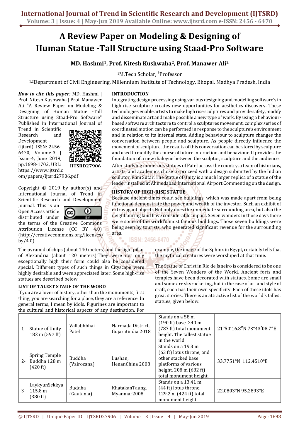 A Review Paper on Modeling & Designing of Human Statue